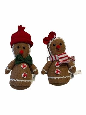 Evergreen 6” Gingerbread Man and Lady Ornaments